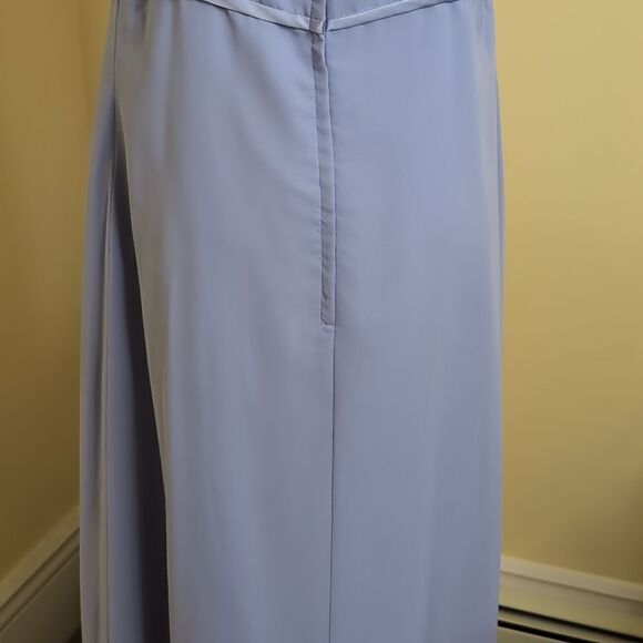 Alfred Angelo Vintage size 14 Style 6625 Color Rivera Sky Spaghetti Strap Dress - Picture 8 of 11